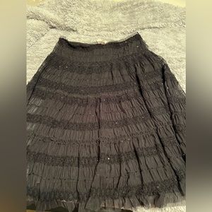 Studio M black sparkly skirt midi